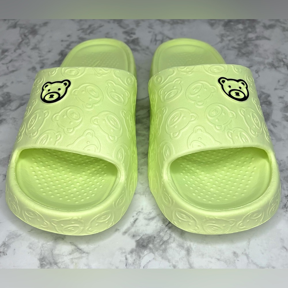 Teddy Bear Cartoon Cloud Pillow Foam Light Slip On House Slide Sandal Shoes NWOT - Picture 8 of 8